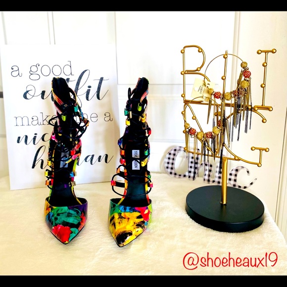 Steve Madden STF FLORAL Stilettos - Size 10 - Picture 4 of 9